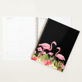 Fleurs tropicales et design de flamants roses (Devant avec enveloppe)