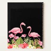 Fleurs tropicales et design de flamants roses (Dos)