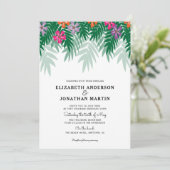 Fleurs tropicales et Faire-part de mariage de bran (Debout devant)
