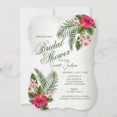 Fleurs tropicales et Feuille Invitation à la douch (Devant)