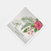 Fleurs tropicales et serviettes en papier Mariage  (Coin)