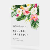 Fleurs tropicales et verdure Mariage d'été (Angle)