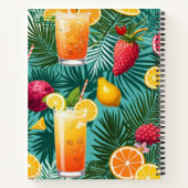 Fleurs tropicales, fruits colorés carnet spiral (Dos)