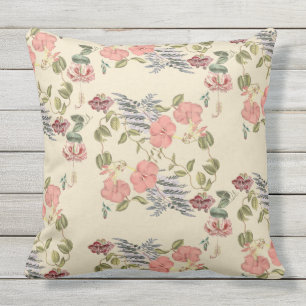 Fleurs tropicales Imprimer Patio Coussin 20x20