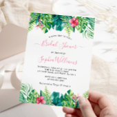 Fleurs tropicales Invitation à la douche nuptiale