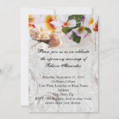 Fleurs tropicales Invitations de douche nuptiale (Dos)