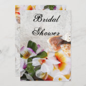 Fleurs tropicales Invitations de douche nuptiale (Devant / Derrière)