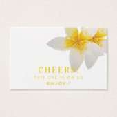 Fleurs tropicales jaunes | Billet de boisson Maria (Devant)