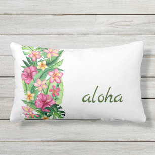 Fleurs tropicales Lance Oreiller