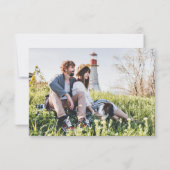 Fleurs tropicales mariage photo RSVP (Dos)