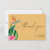 Fleurs tropicales - merci pour la fête de mariage (Devant)