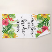 Fleurs tropicales Mère du cadeau de mariée (Serviette de bain)