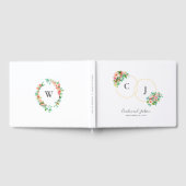 Fleurs tropicales Monogramme Mariage Livre d'or (Complet)