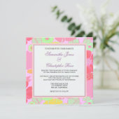 Fleurs tropicales + Monogrammes, Invitations (Debout devant)