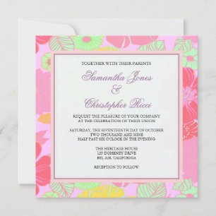 Fleurs tropicales + Monogrammes, Invitations
