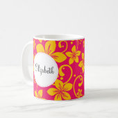 Fleurs tropicales Mug personnalisé (Devant gauche)