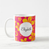 Fleurs tropicales Mug personnalisé (Gauche)