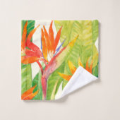 Fleurs tropicales | Oiseau du paradis (Gant de toilette)