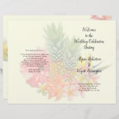 Fleurs tropicales Programme de mariage d'ananas pl (Devant / Derrière)