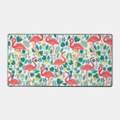 Fleurs tropicales roses flamants roses motif (Recto)