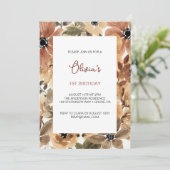 Fleurs tropicales séchées Invitation d'anniversair (Debout devant)