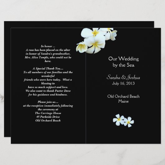 Fleurs tropicales sur le Modèle du programme de ma (Devant / Derrière)