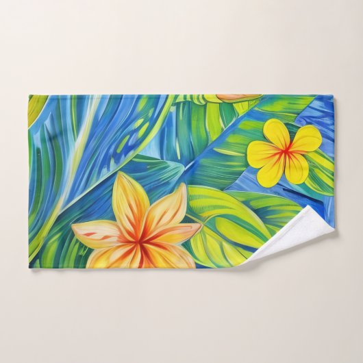 Fleurs tropicales trois (Serviette à main)