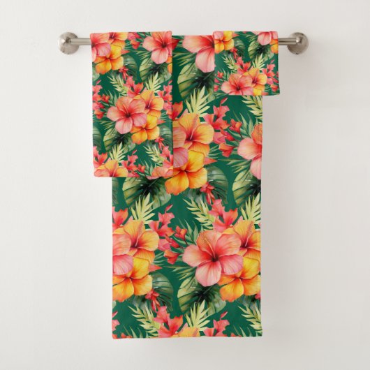 Fleurs tropicales verdoyantes (En situation)
