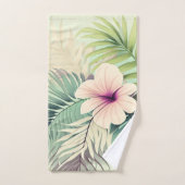 Fleurs tropicales vintages et feuillage (Serviette à main)