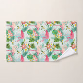Fleurs tropicales vintages et oiseaux (Serviette à main)