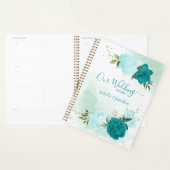 fleurs turquoise et bleu clair mariage (Devant avec enveloppe)