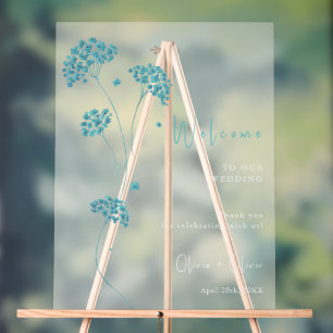 Fleurs turquoise mignonnes Accueil Mariage