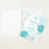 fleurs turquoise romantiques mariage (Devant avec enveloppe)