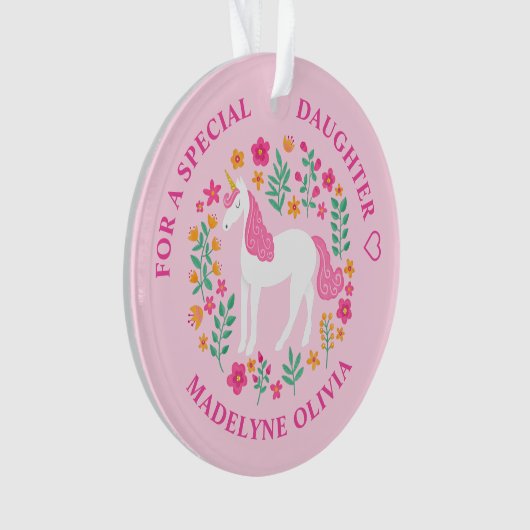 Fleurs Unicorne Fille Rose mignonne (devant)