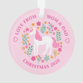 Fleurs Unicorne Fille Rose mignonne (dos)