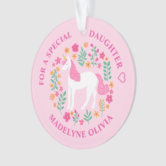 Fleurs Unicorne Fille Rose mignonne (devant)