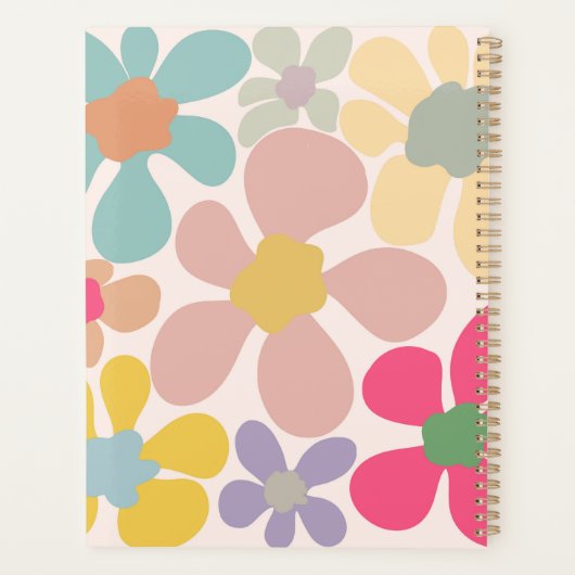 Fleurs Vagues Pastel Retro (Dos)
