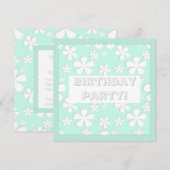 FLEURS VERTES À LA MINTE AUJOURD'HUI INVITATION À  (Devant / Derrière)