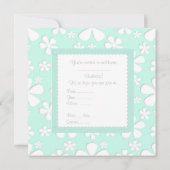 FLEURS VERTES À LA MINTE AUJOURD'HUI INVITATION À  (Dos)