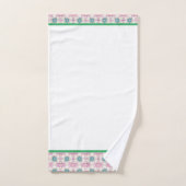 Fleurs vertes Blanc Simple Non Zoom var 1 (Serviette à main)