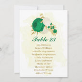 fleurs vertes et blanches carte de sièges or (Devant)