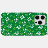 Fleurs vertes Motif iPhone 15 Pro Max Coque (Verso (horizontal))
