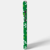 Fleurs vertes Motif iPhone 15 Pro Max Coque (Verso / Gauche)