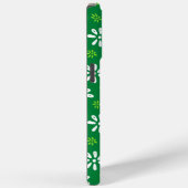 Fleurs vertes Motif iPhone 15 Pro Max Coque (Verso / Droite)