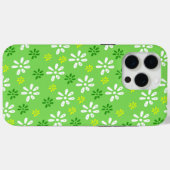 Fleurs vertes Motif iPhone 15 Pro Max Coque (Verso (horizontal))