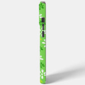 Fleurs vertes Motif iPhone 15 Pro Max Coque (Verso / Gauche)