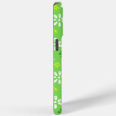 Fleurs vertes Motif iPhone 15 Pro Max Coque (Verso / Droite)