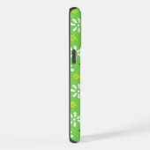 Fleurs vertes Motif iPhone 15 Pro Max Coque (Côté droit)