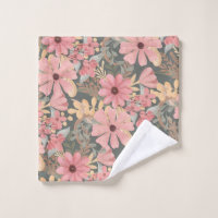 Fleurs vertes rose Sage Laisser Motif Aquarelle