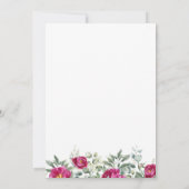 Fleurs vertes roses Sage Enregistrer la carte de d (Dos)